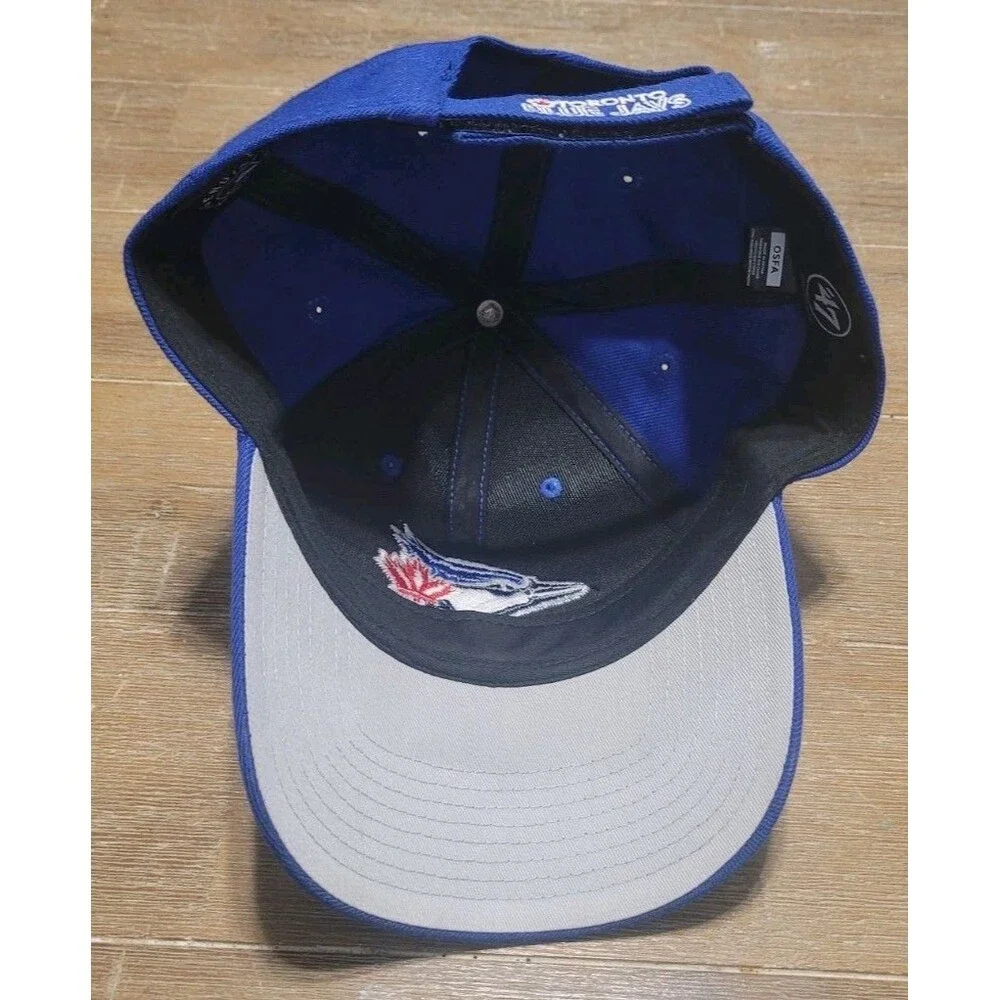 Toronto Blue Jays `47 Brand MVP Hat Royal Blue Logo On Strap MLB Baseball Cap